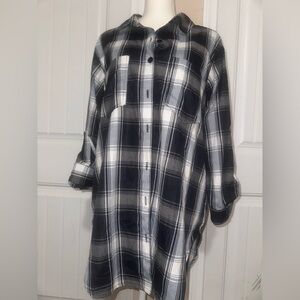Thrill Black and White Plaid Shirt